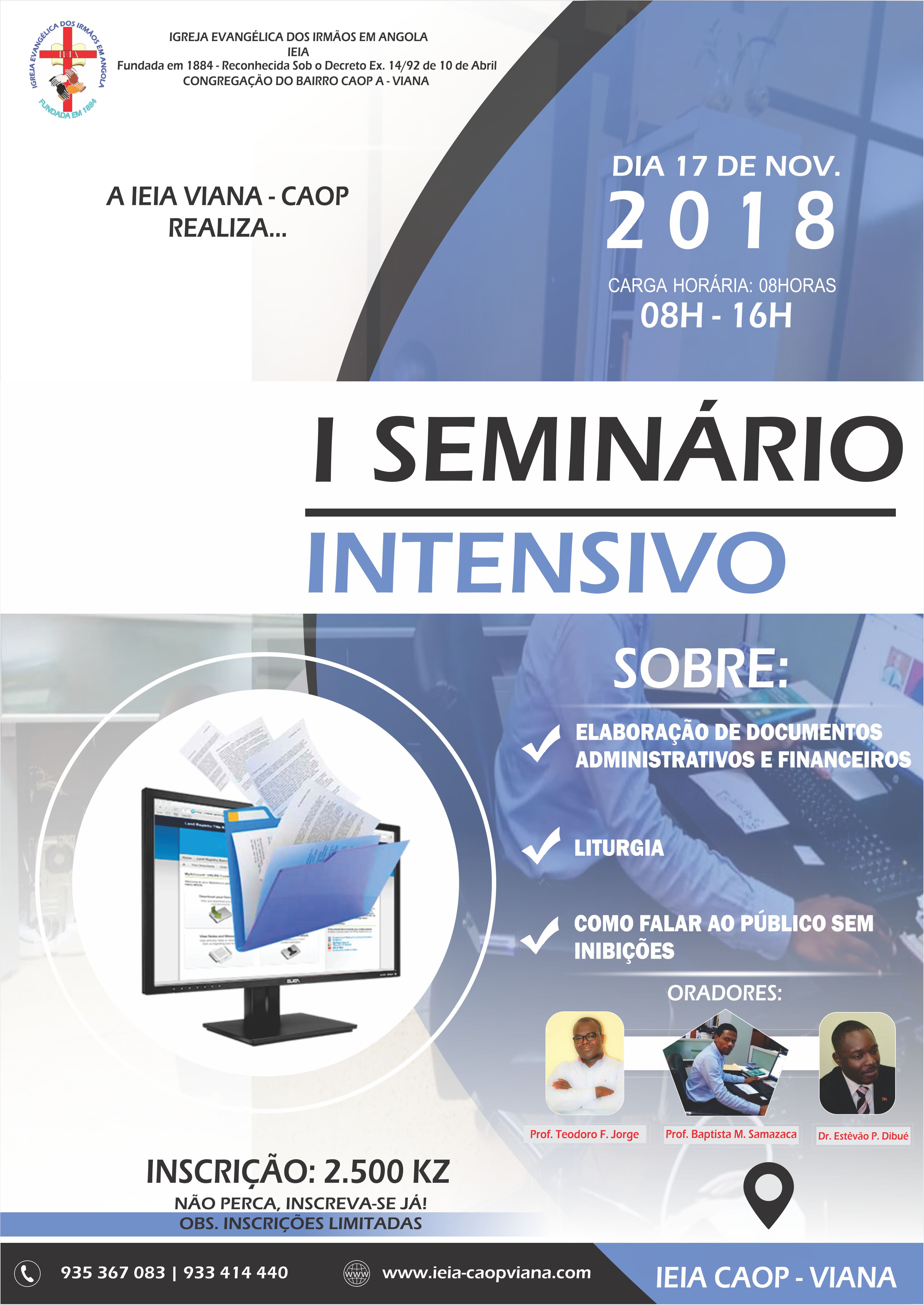 A3 - Realização do I Seminário Intensivo Sobre Elaboração de documentos administrativos